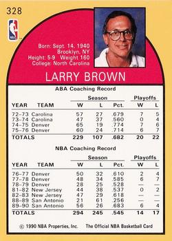 1990-91 Hoops #328 Larry Brown Back