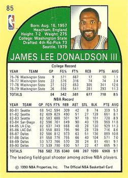 1990-91 Hoops #85 James Donaldson Back