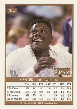 1990-91 SkyBox #187 Patrick Ewing Back