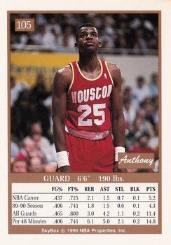 1990-91 SkyBox #105 Anthony Bowie Back