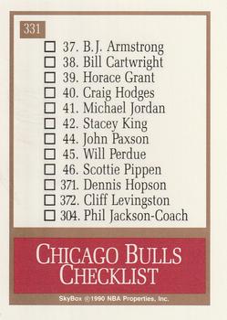 1990-91 SkyBox #331 Chicago Bulls Back