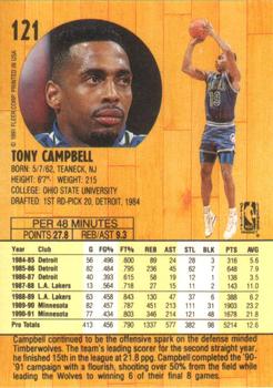1991-92 Fleer #121 Tony Campbell Back