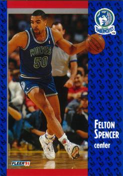 1991-92 Fleer #127 Felton Spencer Front