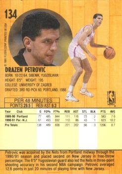 1991-92 Fleer #134 Drazen Petrovic Back