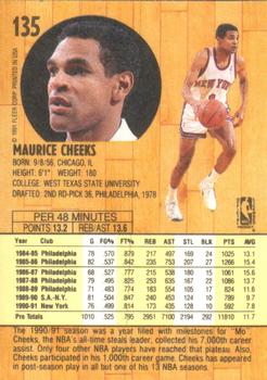 1991-92 Fleer #135 Maurice Cheeks Back