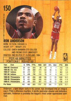 1991-92 Fleer #150 Ron Anderson Back