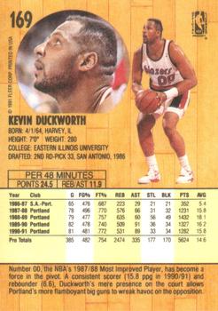 1991-92 Fleer #169 Kevin Duckworth Back
