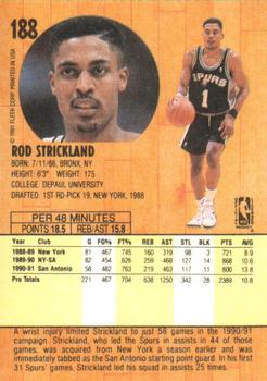 1991-92 Fleer #188 Rod Strickland Back