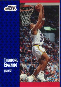 1991-92 Fleer #199 Theodore Edwards Front