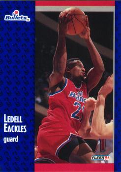 1991-92 Fleer #204 Ledell Eackles Front