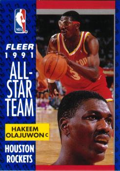 1991-92 Fleer #214 Hakeem Olajuwon Front