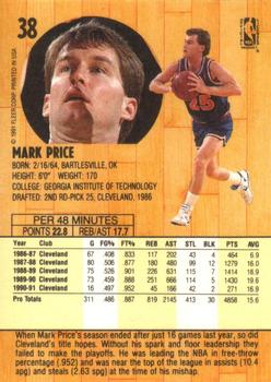 1991-92 Fleer #38 Mark Price Back