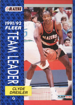 1991-92 Fleer #393 Clyde Drexler Front