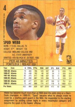 1991-92 Fleer #4 Spud Webb Back