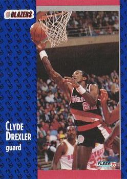 1991-92 Fleer #168 Clyde Drexler Front