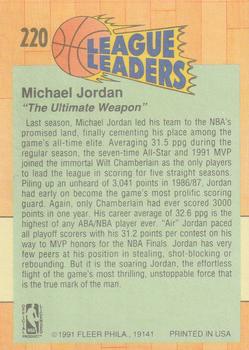 1991-92 Fleer #220 Michael Jordan Back