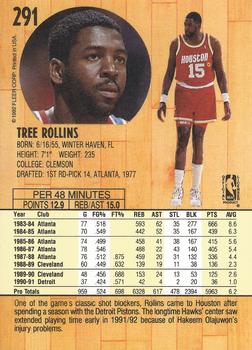 1991-92 Fleer #291 Tree Rollins Back