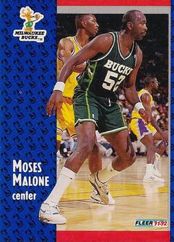 1991-92 Fleer #315 Moses Malone Front