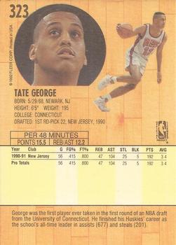 1991-92 Fleer #323 Tate George Back