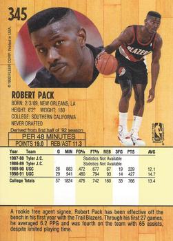 1991-92 Fleer #345 Robert Pack Back