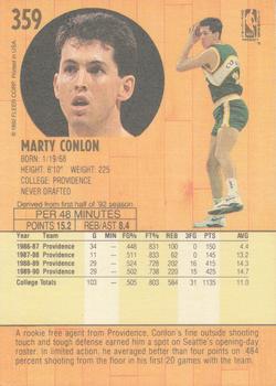 1991-92 Fleer #359 Marty Conlon Back