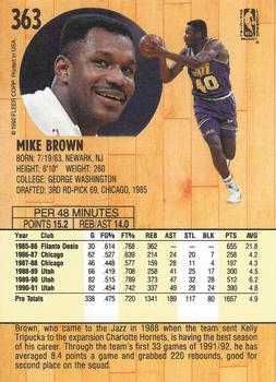1991-92 Fleer #363 Mike Brown Back