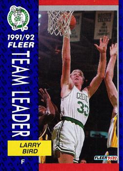 1991-92 Fleer #373 Larry Bird Front