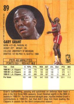 1991-92 Fleer #89 Gary Grant Back