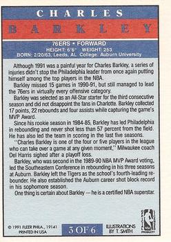 1991-92 Fleer - Pro-Visions #3 Charles Barkley Back