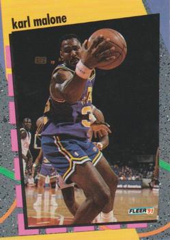 1991-92 Fleer - NBA Schoolyard Stars #5 Karl Malone Front