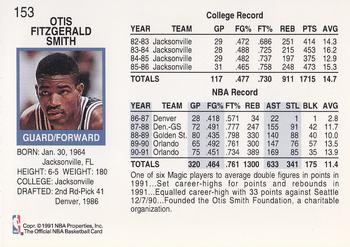 1991-92 Hoops #153 Otis Smith Back