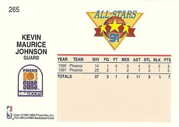 1991-92 Hoops #265 Kevin Johnson Back