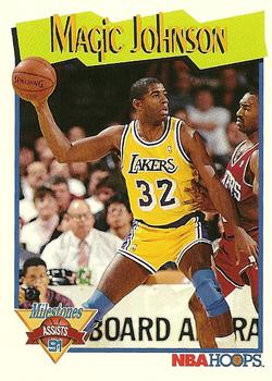 1991-92 Hoops #316 Magic Johnson Front