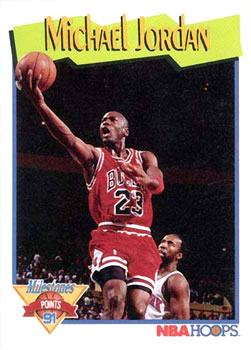 1991-92 Hoops #317 Michael Jordan Front