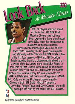 1991-92 Hoops #320 Maurice Cheeks Back
