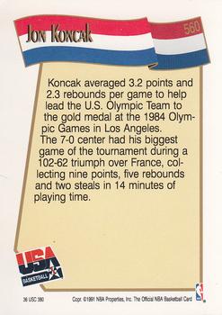 1991-92 Hoops #560 Jon Koncak Back