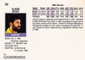 1991-92 Hoops #99 Vlade Divac Back