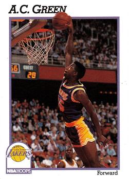 1991-92 Hoops #100 A.C. Green Front