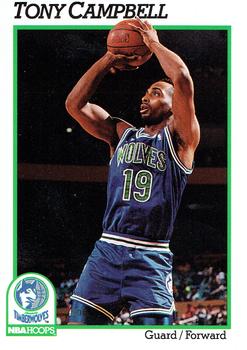 1991-92 Hoops #124 Tony Campbell Front