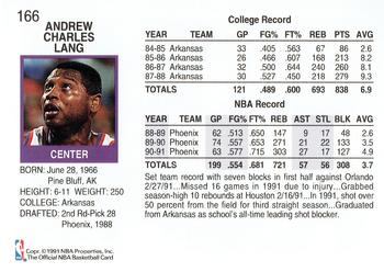 1991-92 Hoops #166 Andrew Lang Back