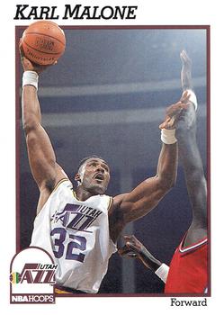 1991-92 Hoops #211 Karl Malone Front