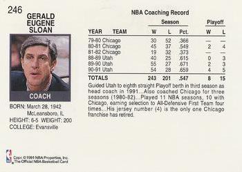 1991-92 Hoops #246 Jerry Sloan Back