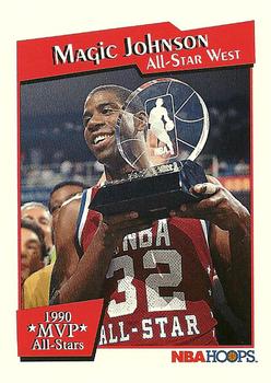 1991-92 Hoops - MVP All-Stars #XI Magic Johnson Front