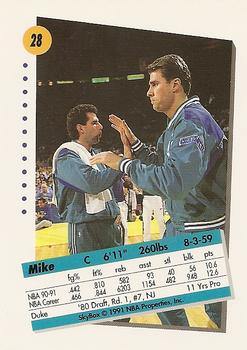 1991-92 SkyBox #28 Mike Gminski Back