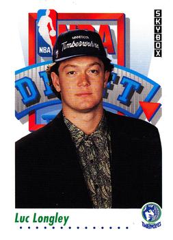1991-92 SkyBox #519 Luc Longley Front