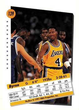 1991-92 SkyBox #139 Byron Scott Back