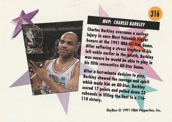 1991-92 SkyBox #316 Charles Barkley Back