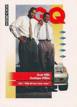 1991-92 SkyBox #325 Kevin Willis / Dominique Wilkins Front