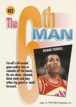 1991-92 SkyBox #432 Duane Ferrell Back