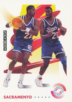 1991-92 SkyBox #481 Lionel Simmons / Wayman Tisdale Front